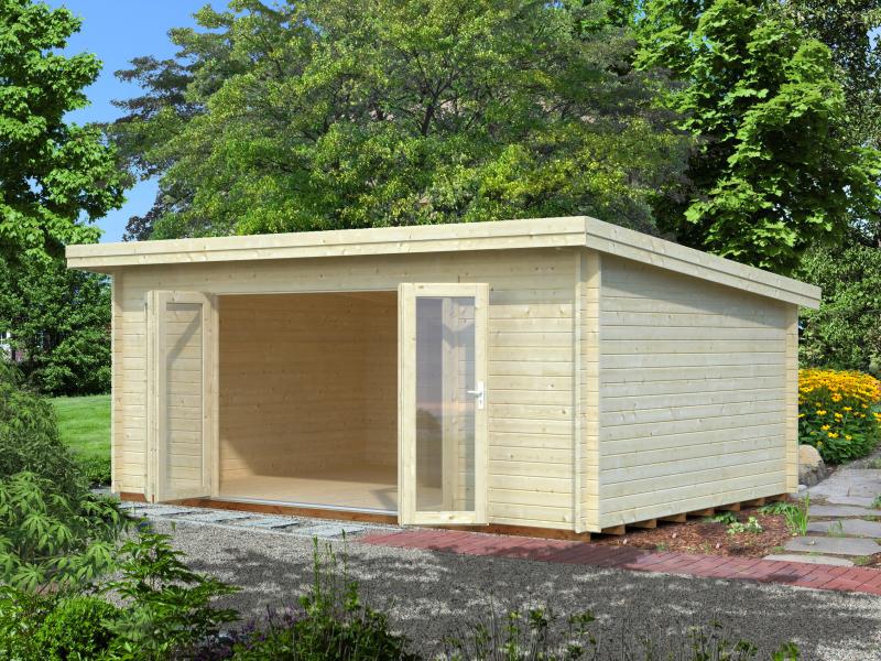 Palmako Blockbohlenhaus Lea 19,4 44 mm natur