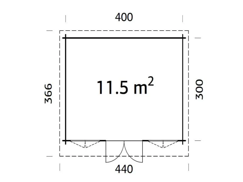 Palmako Blockbohlenhaus Lisa 11,5 34 mm natur - Image 3
