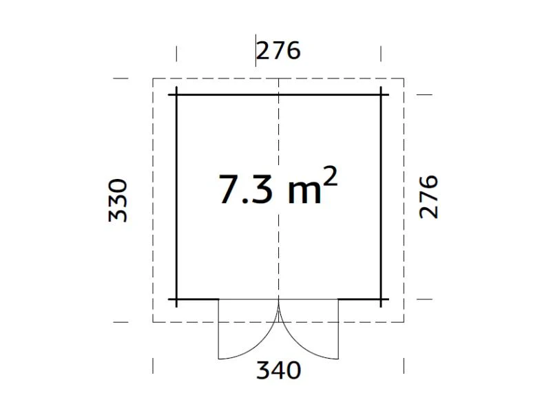 Palmako Blockbohlenhaus Lotta 7,3 28 mm braune Tauchgrundierung - Image 3