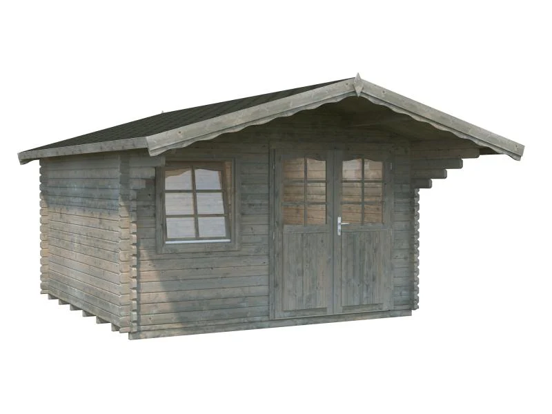 Palmako Blockbohlenhaus Sally 12,3 44 mm graue Tauchgrundierung - Image 2