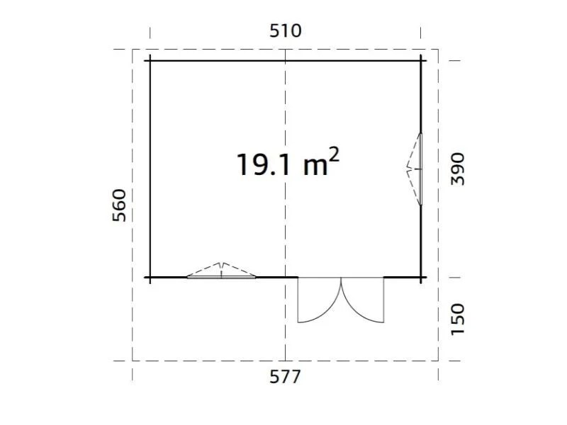 Palmako Blockbohlenhaus Sally 19,1 44 mm natur - Image 3