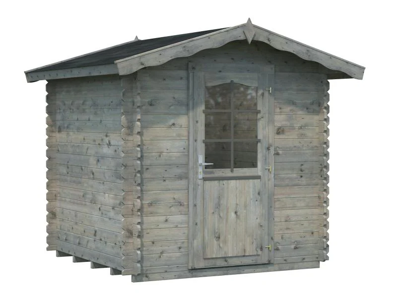 Palmako Blockbohlenhaus Vivian 3,8 28 mm graue Tauchgrundierung - Image 2