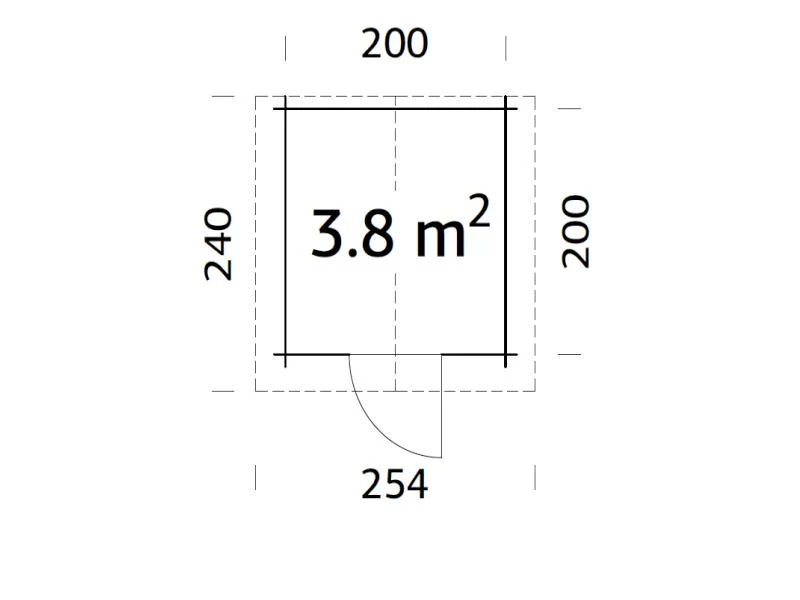 Palmako Blockbohlenhaus Vivian 3,8 28 mm graue Tauchgrundierung - Image 3