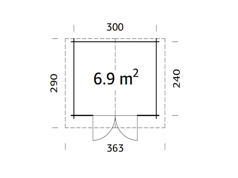 Palmako Blockbohlenhaus Vivian 6,9 28 mm braune Tauchgrundierung - Image 2