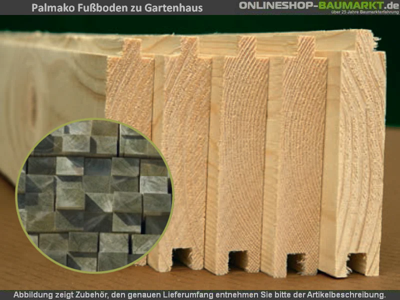Palmako Fußboden für Ella 6,9 qm, naturbelassen