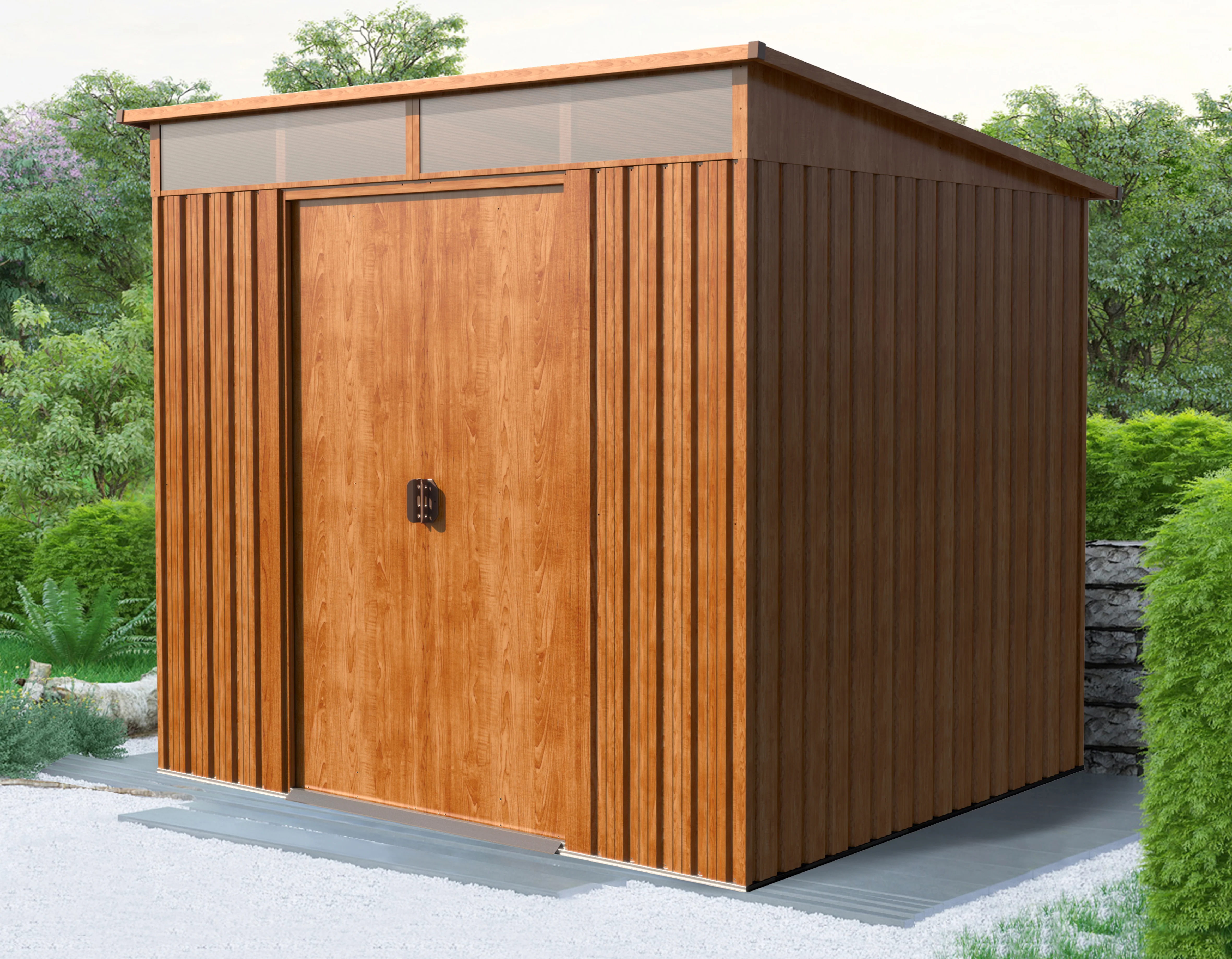 Pergart Gerätehaus Lübeck 86 - Holzoptik - Image 3