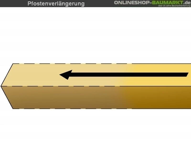 Pfostenverlängerung auf Länge 250 cm für 11 Pfosten