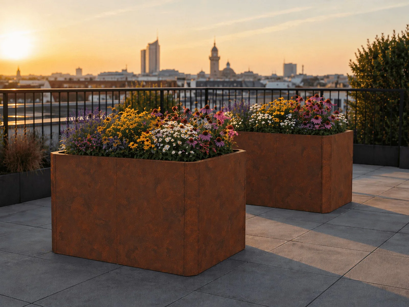 Linholm Premium Hochbeet Cortenstahl 120x80x75cm
