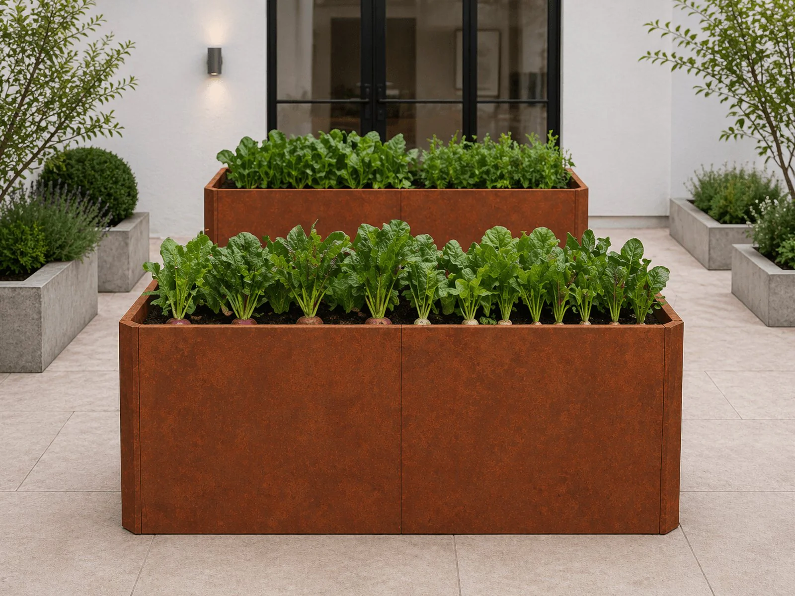 Linholm Premium Hochbeet Cortenstahl 160x80x75cm - Image 2