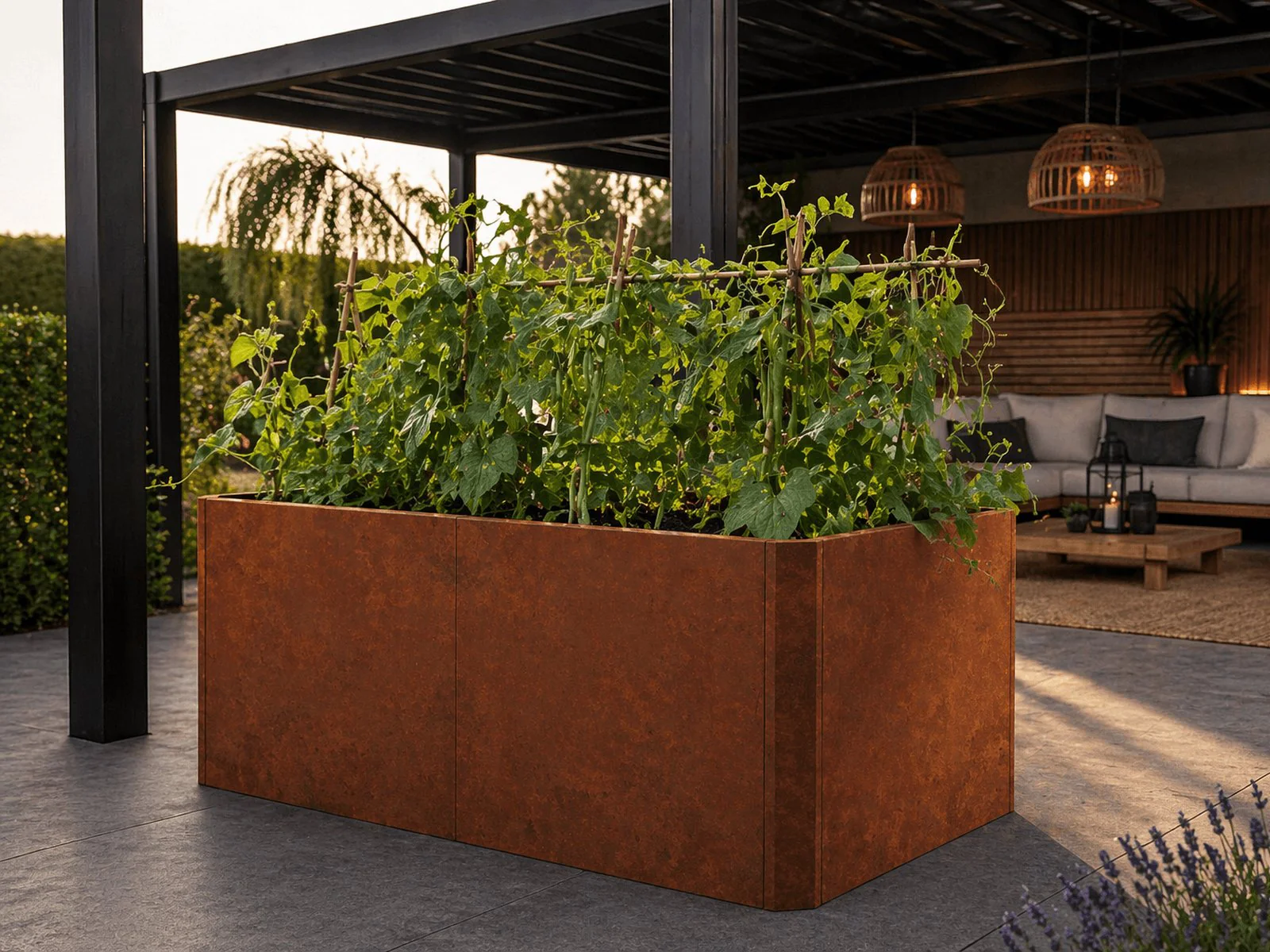 Linholm Premium Hochbeet Cortenstahl 160x80x75cm - Image 3