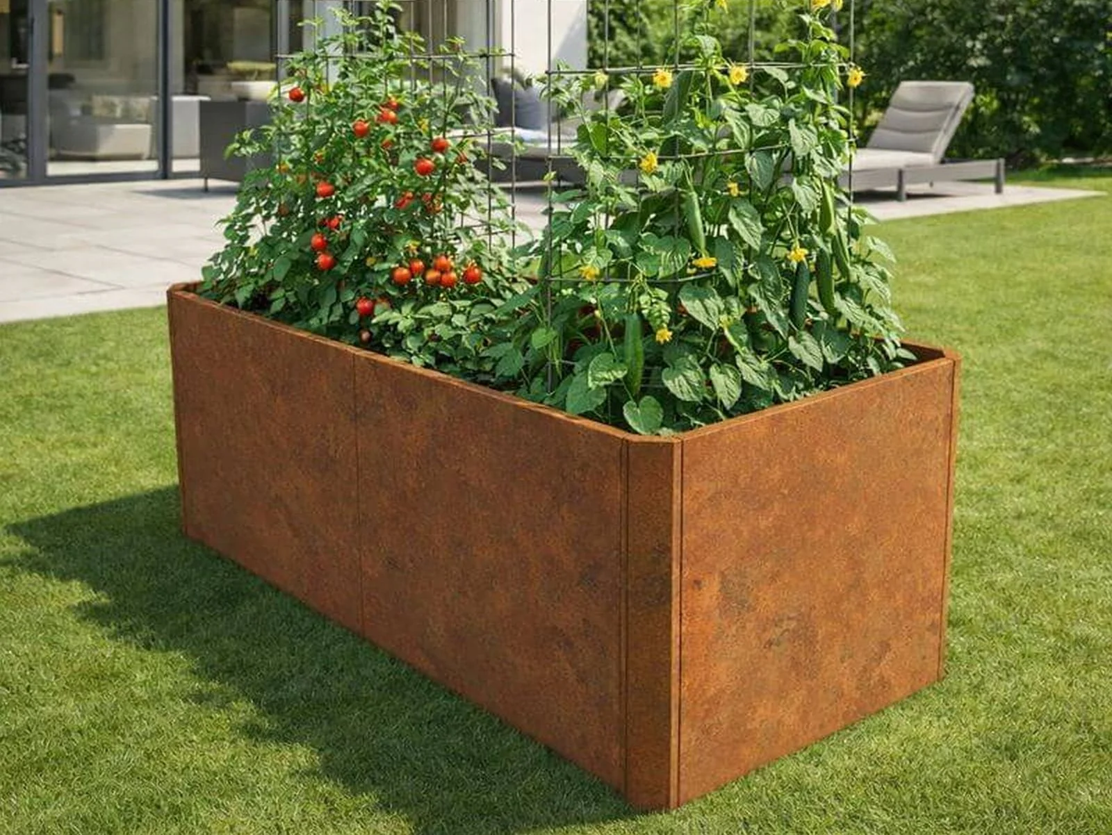 Linholm Premium Hochbeet Cortenstahl 160x80x75cm - Image 4