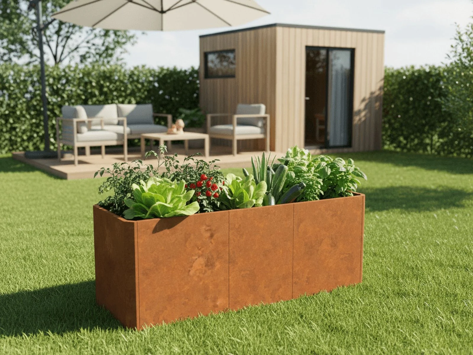 Linholm Premium Hochbeet Cortenstahl 200x80x75cm - Image 5