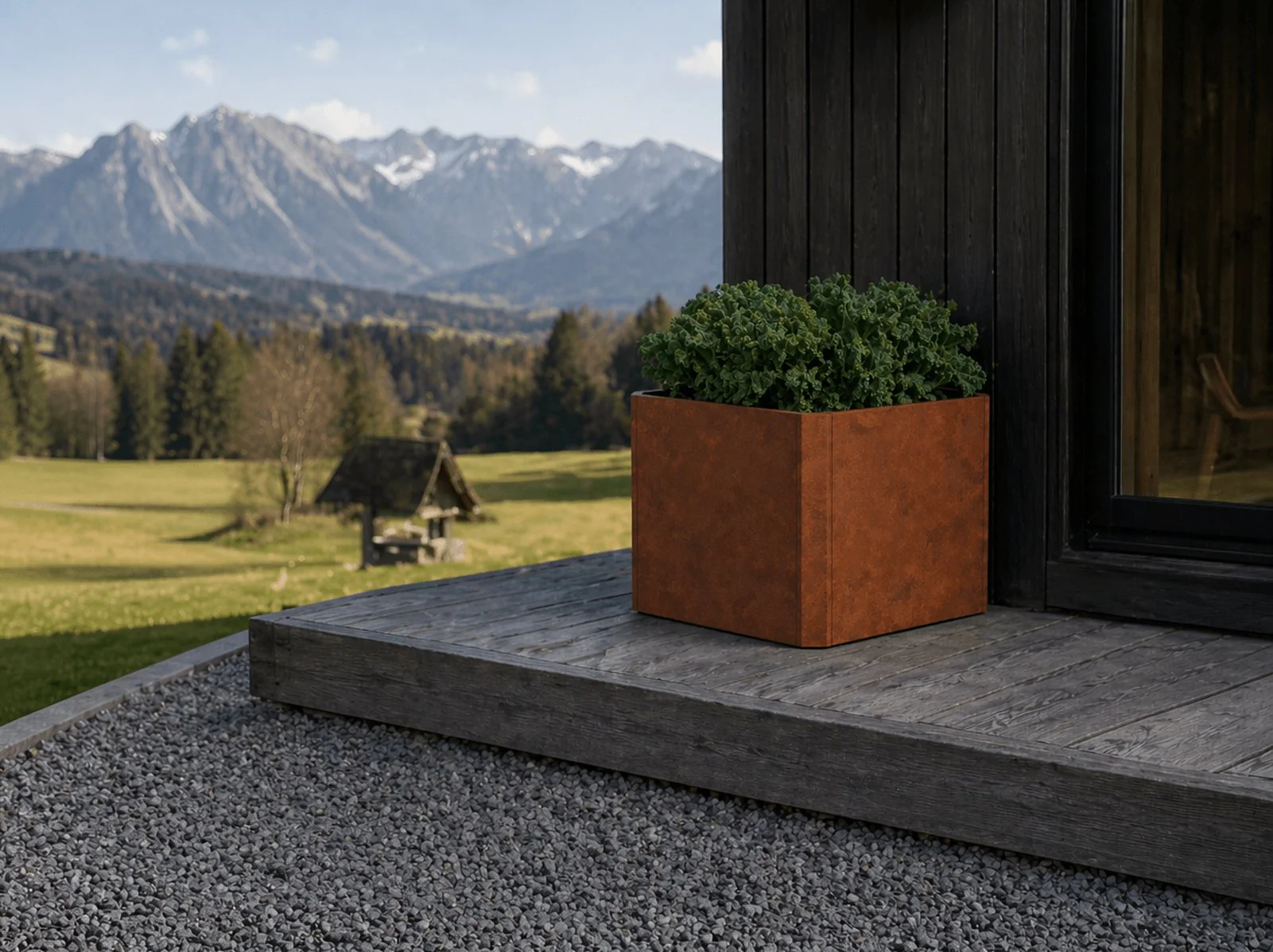 Linholm Premium Hochbeet Cortenstahl 80x80x75cm