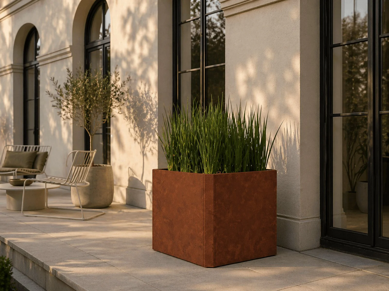 Linholm Premium Hochbeet Cortenstahl 80x80x75cm - Image 3