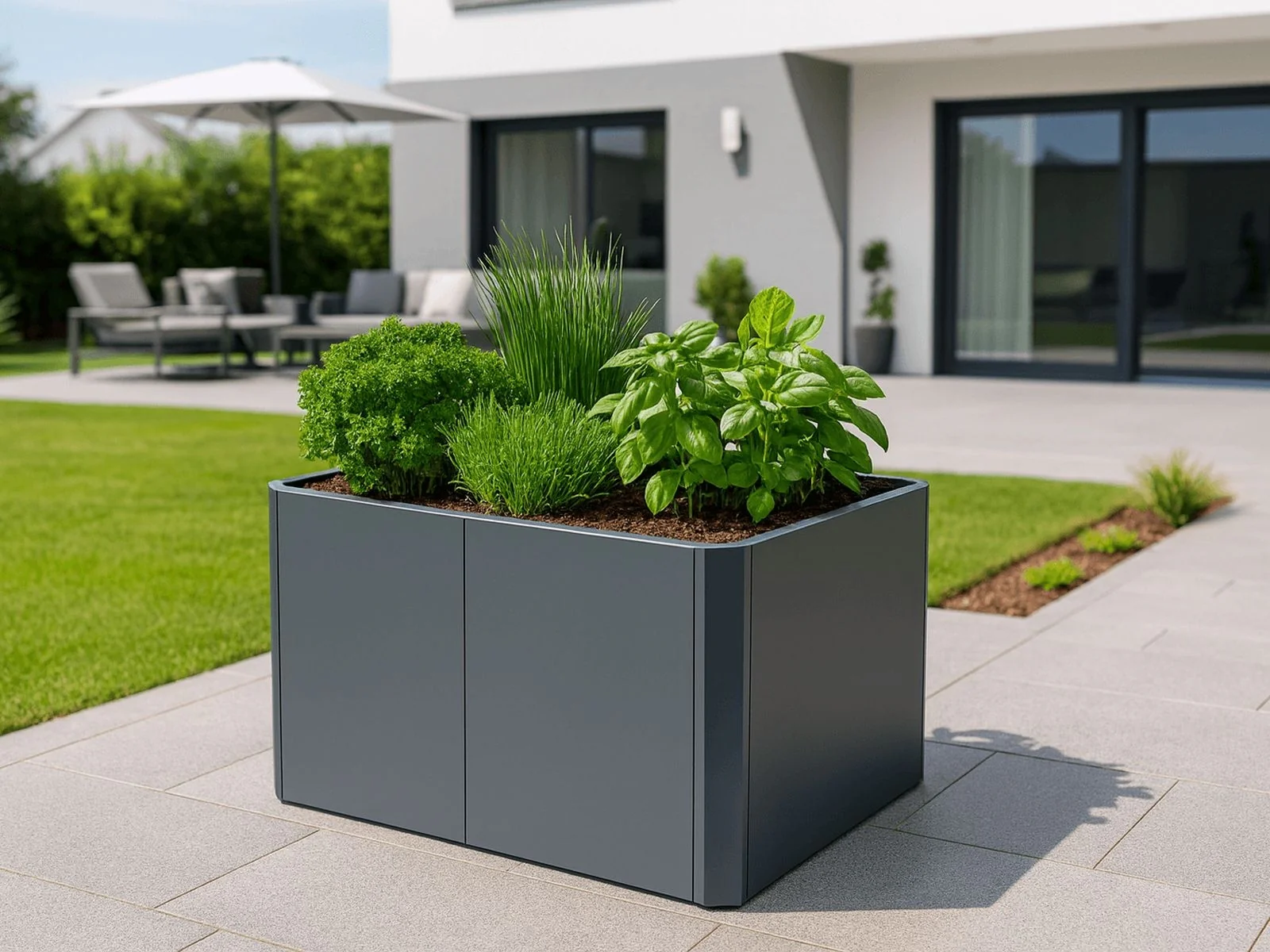 Linholm Premium Hochbeet Stahl anthrazit 120x80x75cm - Image 4
