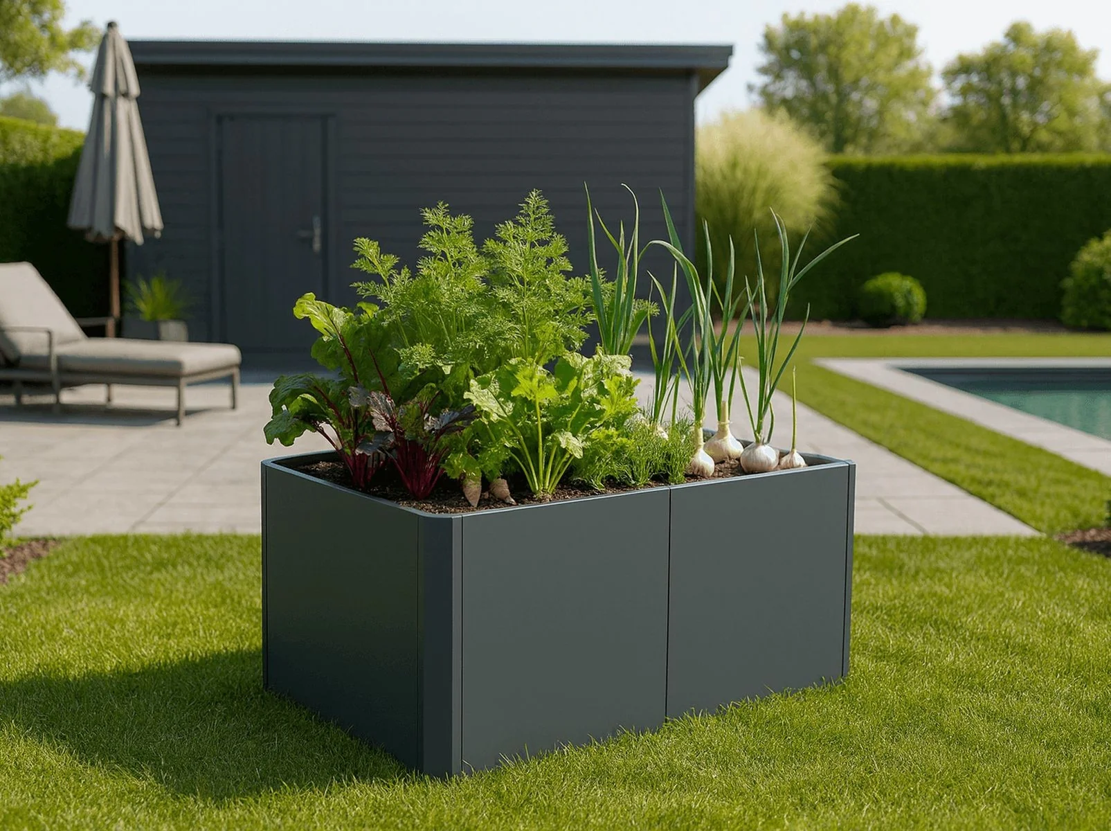 Linholm Premium Hochbeet Stahl anthrazit 120x80x75cm - Image 7