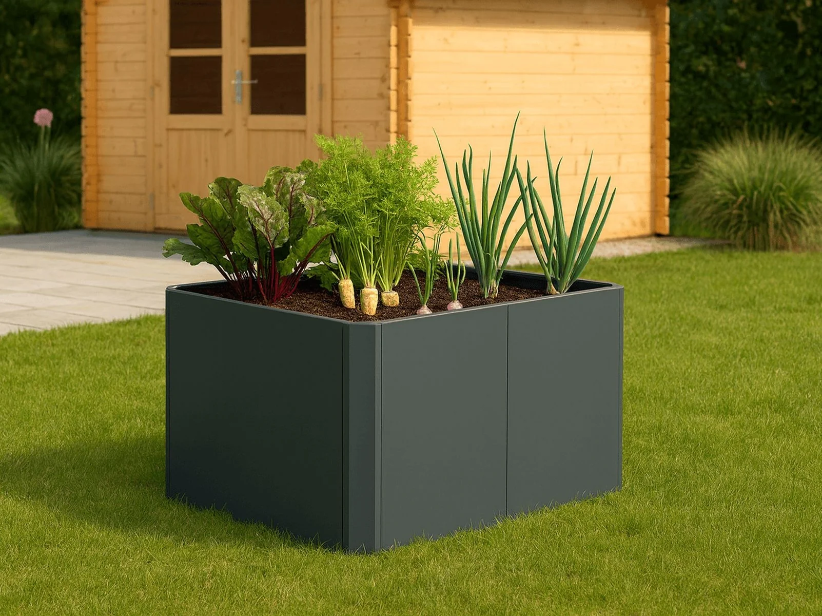 Linholm Premium Hochbeet Stahl anthrazit 120x80x75cm - Image 8