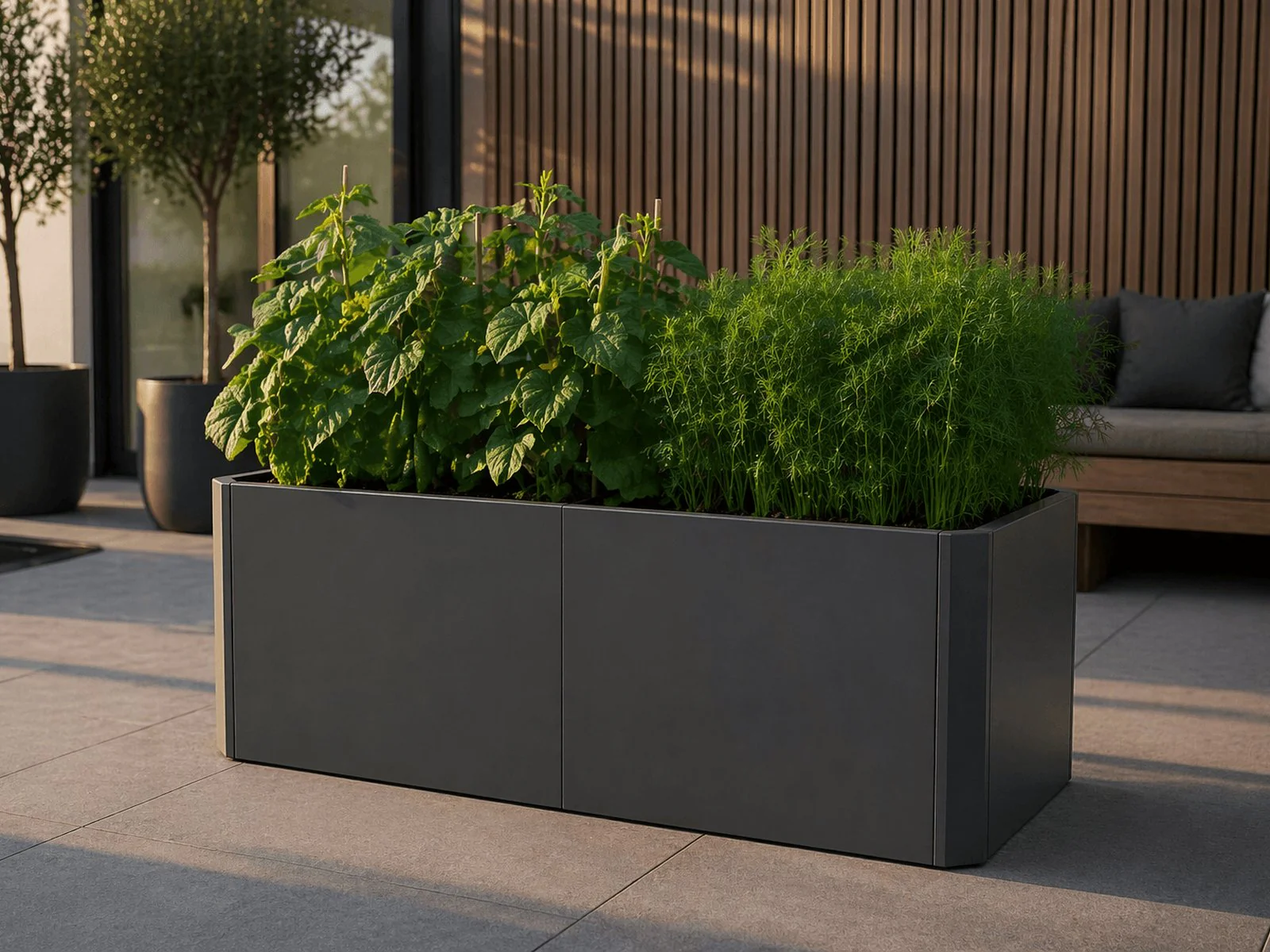 Linholm Premium Hochbeet Stahl anthrazit 160x80x75cm