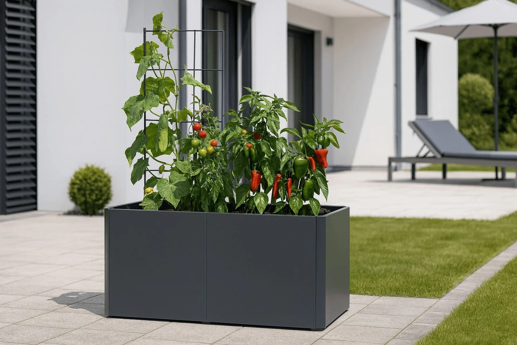 Linholm Premium Hochbeet Stahl anthrazit 160x80x75cm - Image 4