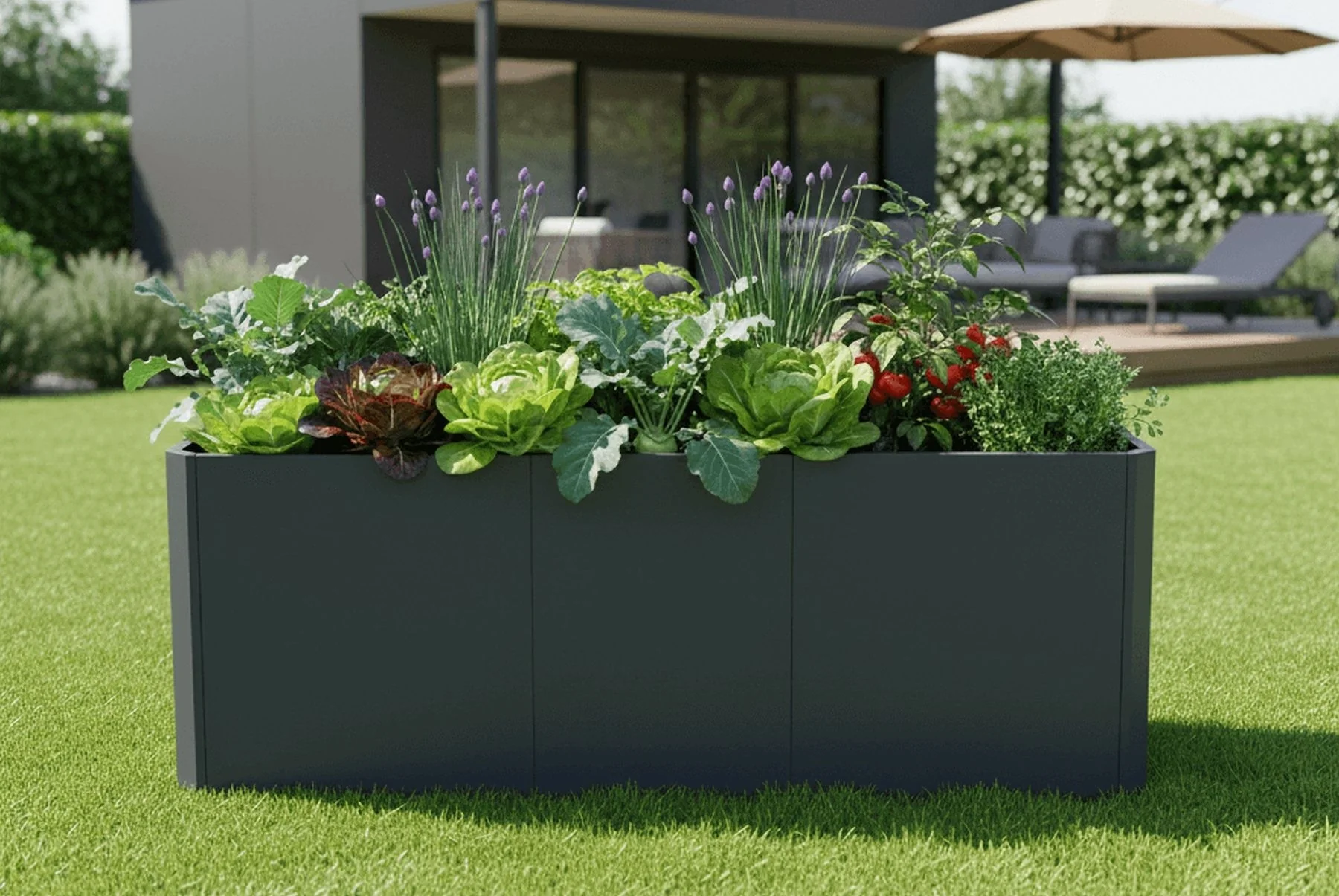 Linholm Premium Hochbeet Stahl anthrazit 200x80x75cm - Image 7