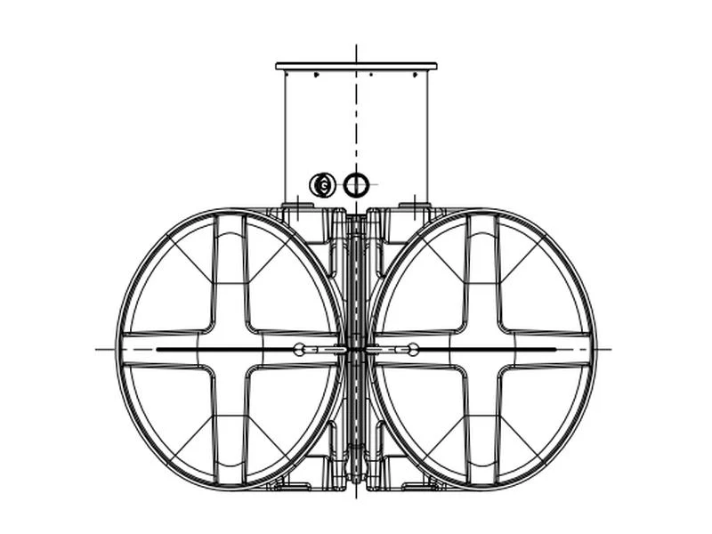 Roth Flachtank - Zisterne Twinbloc 5000 Liter mit Filterkorb, höhenverstabllbarem Domschacht und Abd - Image 3