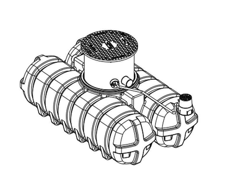 Roth Flachtank - Zisterne Twinbloc Garten-Set 1500 Liter mit Tauchpumpe - Image 5
