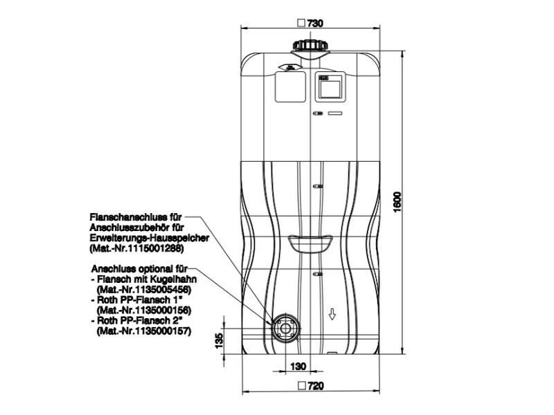 Roth Regenwasser-Hausspeicher Erweiterungsspeicher 750 Liter - Image 3