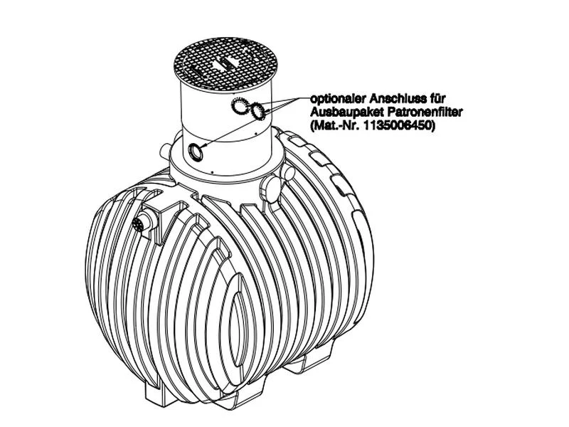 Roth Regenwasser-Zisterne 3500 Liter inkl. Domschacht, Deckel und Überlaufsiphon - Image 5