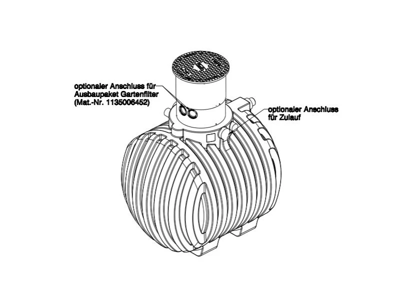 Roth Regenwasser-Zisterne 3500 Liter inkl. Domschacht, Deckel und Überlaufsiphon - Image 7