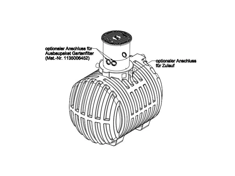 Roth Regenwasser-Zisterne 4500 Liter inkl. Domschacht, Deckel und Überlaufsiphon - Image 7