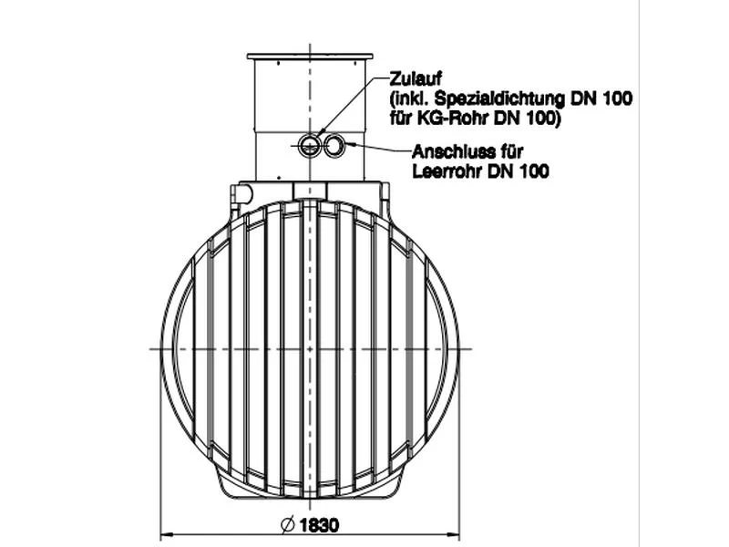 Roth Regenwasser-Zisterne 6000 Liter inkl. Domschacht, Deckel und Überlaufsiphon - Image 4