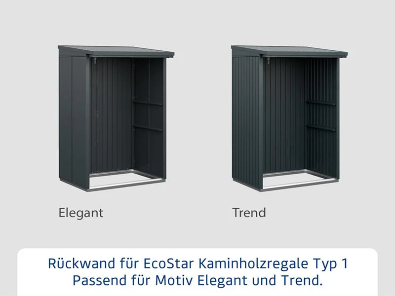 Rückwand EcoStar-Kaminholzregale Typ 1 anthrazit - Image 3