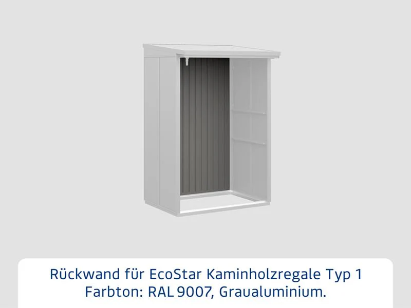 Rückwand EcoStar-Kaminholzregale Typ 1 grau - Image 2