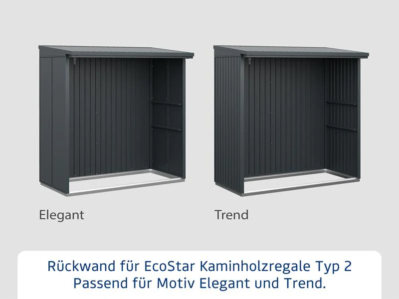 Rückwand EcoStar-Kaminholzregale Typ 2 anthrazit - Image 3