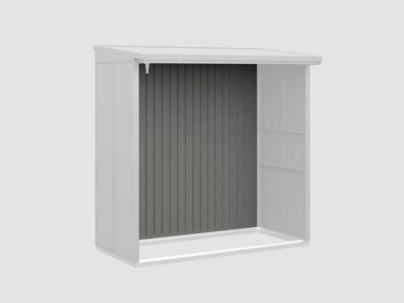 Rückwand EcoStar-Kaminholzregale Typ 2 grau