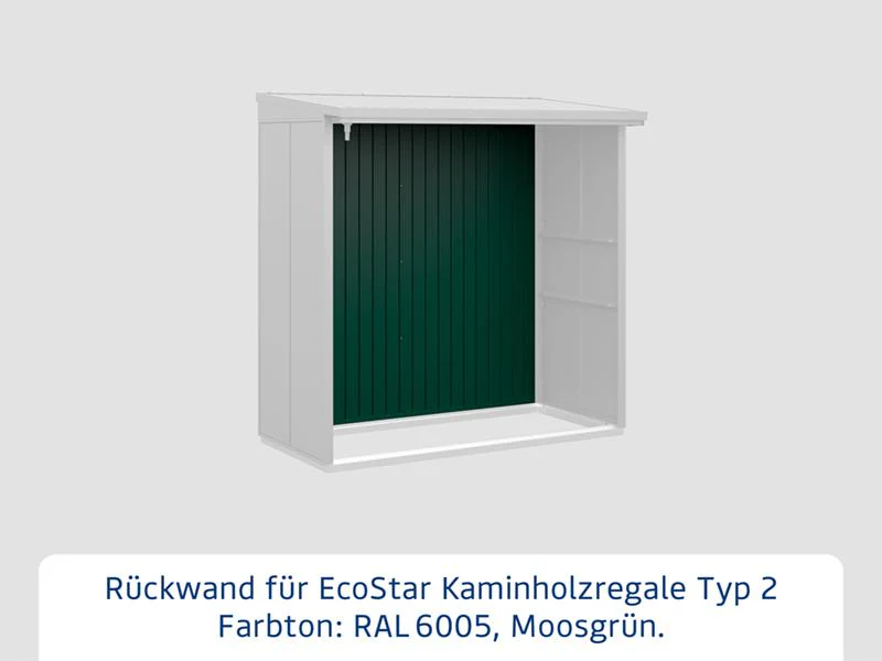 Rückwand EcoStar-Kaminholzregale Typ 2 grün - Image 2