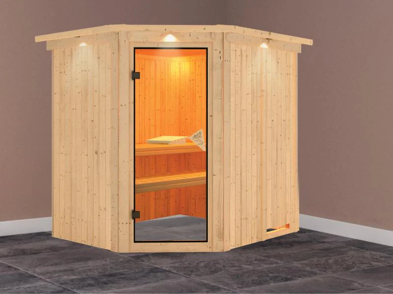 Siirin - Karibu Sauna ohne Ofen - mit Dachkranz - - Image 2