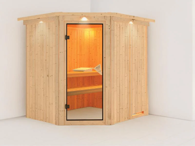 Siirin - Karibu Sauna ohne Ofen - mit Dachkranz - - Image 4