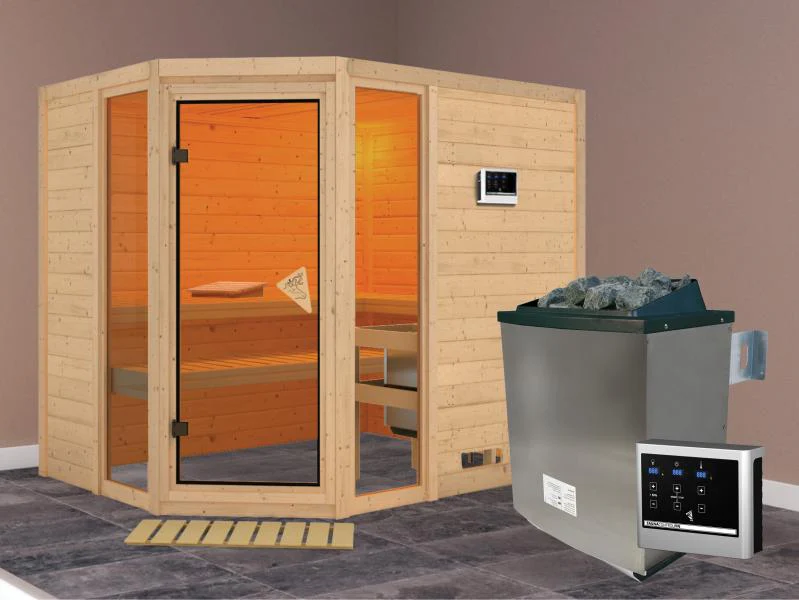 Sinai 3 - Karibu Sauna inkl. 9-kW-Ofen - ohne Dachkranz - - Image 2