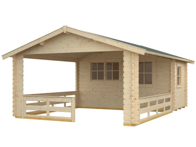 Skan Holz Blockbohlenhaus Alicante Größe 2, 380 x 563 cm - Image 3