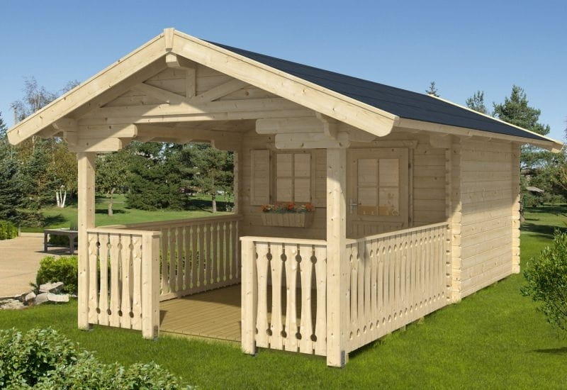 Skan Holz Blockbohlenhaus Arosa Größe 2, 300 x 300 cm - Image 2