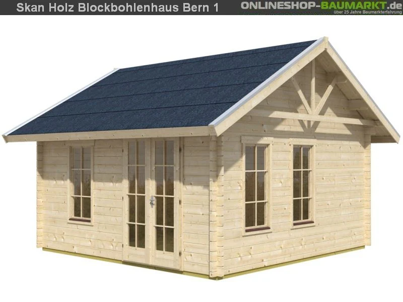 Skan Holz Blockbohlenhaus Bern 1 45plus, 420 x 420 cm - Image 10