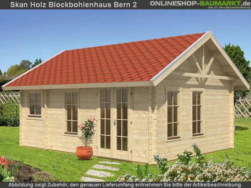 Skan Holz Blockbohlenhaus Bern 2 45plus, 560 x 420 cm - Image 11