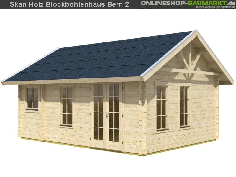 Skan Holz Blockbohlenhaus Bern 2 45plus, 560 x 420 cm - Image 3