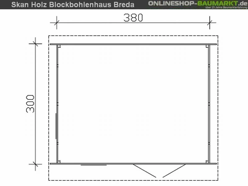 Skan Holz Blockbohlenhaus Breda, 380 x 300 cm - Image 4