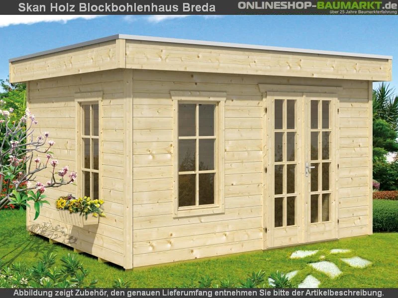 Skan Holz Blockbohlenhaus Breda, 380 x 300 cm - Image 9