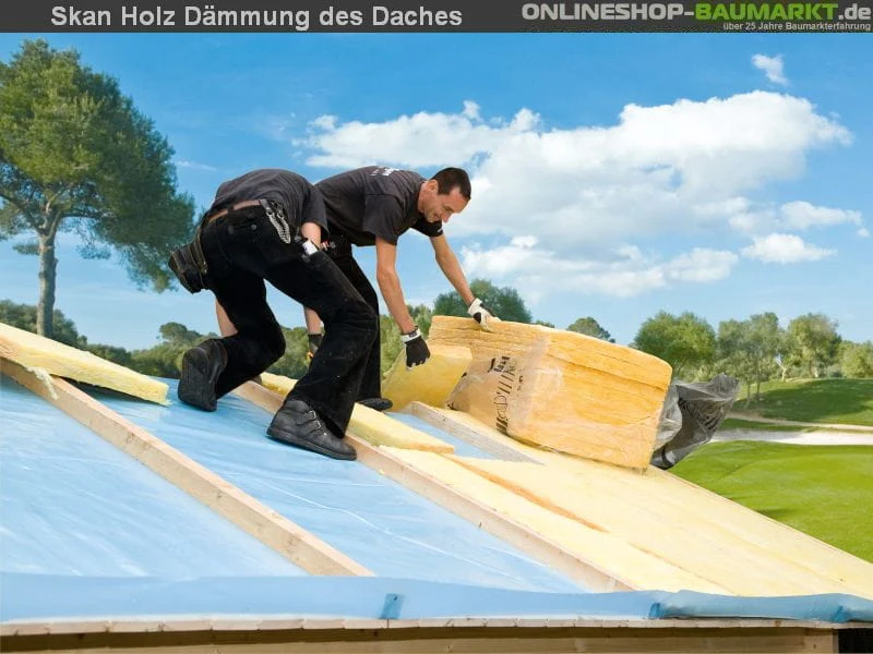 Skan Holz Blockbohlenhaus Calgary 70plus, 380 x 300 cm - Image 6