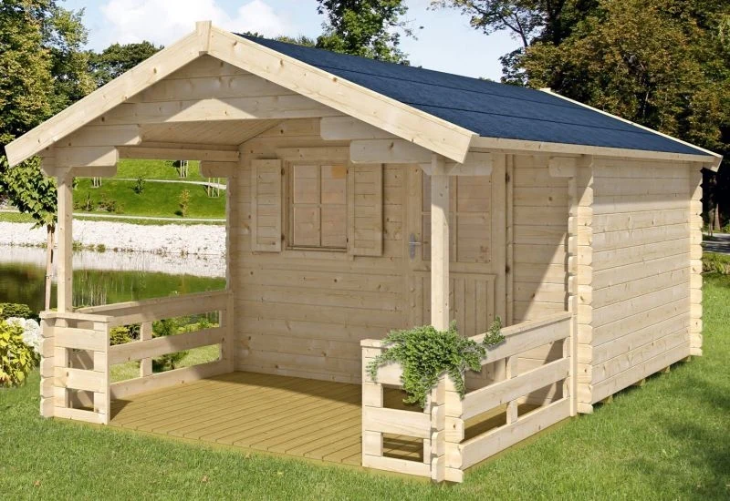 Skan Holz Blockbohlenhaus Como Größe 1, 300 x 200 cm - Image 3
