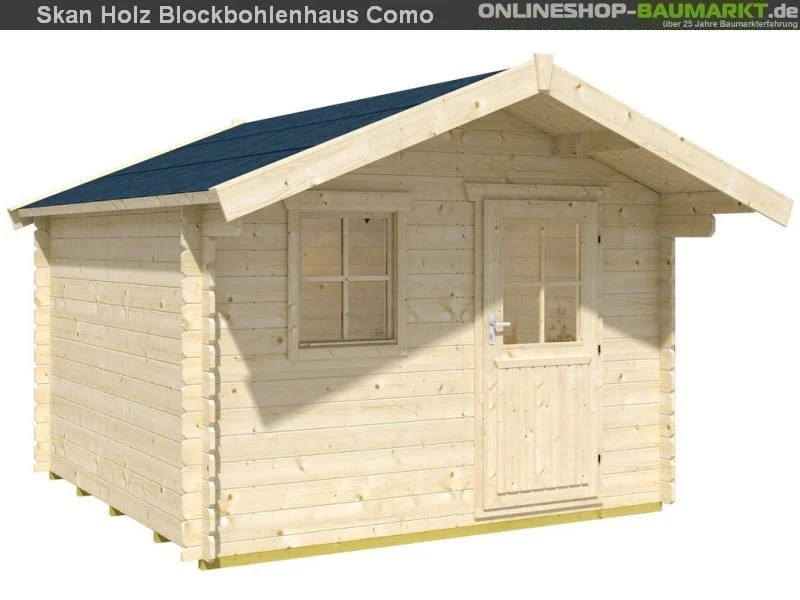 Skan Holz Blockbohlenhaus Como Größe 3, 300 x 300 cm - Image 2
