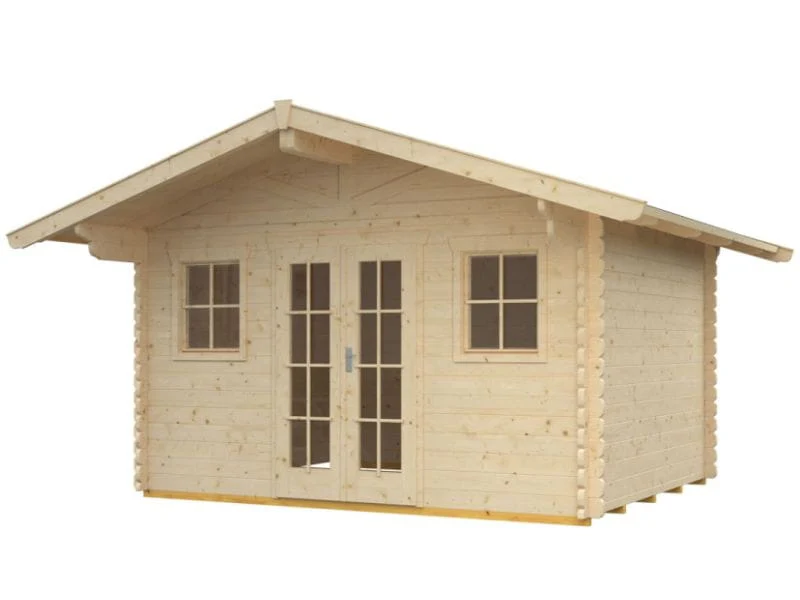 Skan Holz Blockbohlenhaus Davos Größe 1, 380 x 300 cm - Image 2